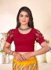 Tew Crush Jacquard Lycra Blouse Best Wholesale Shop In Surat